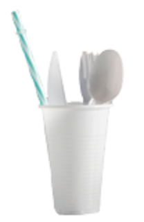 Plastic utensils and straws